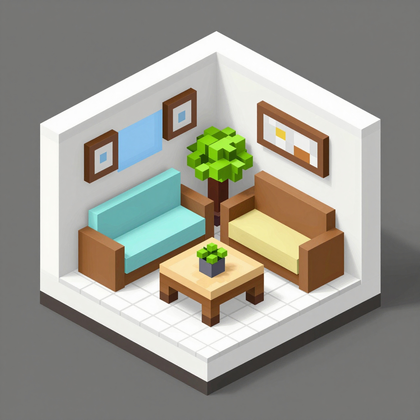 Isometric pixels example