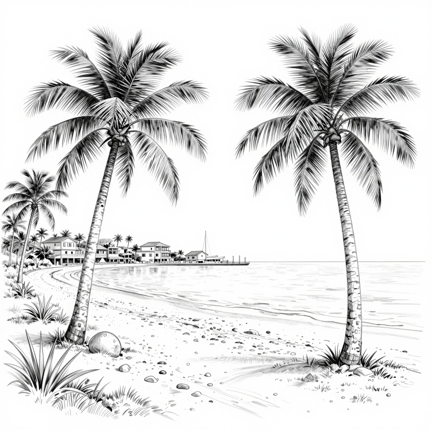 Line art pixels example