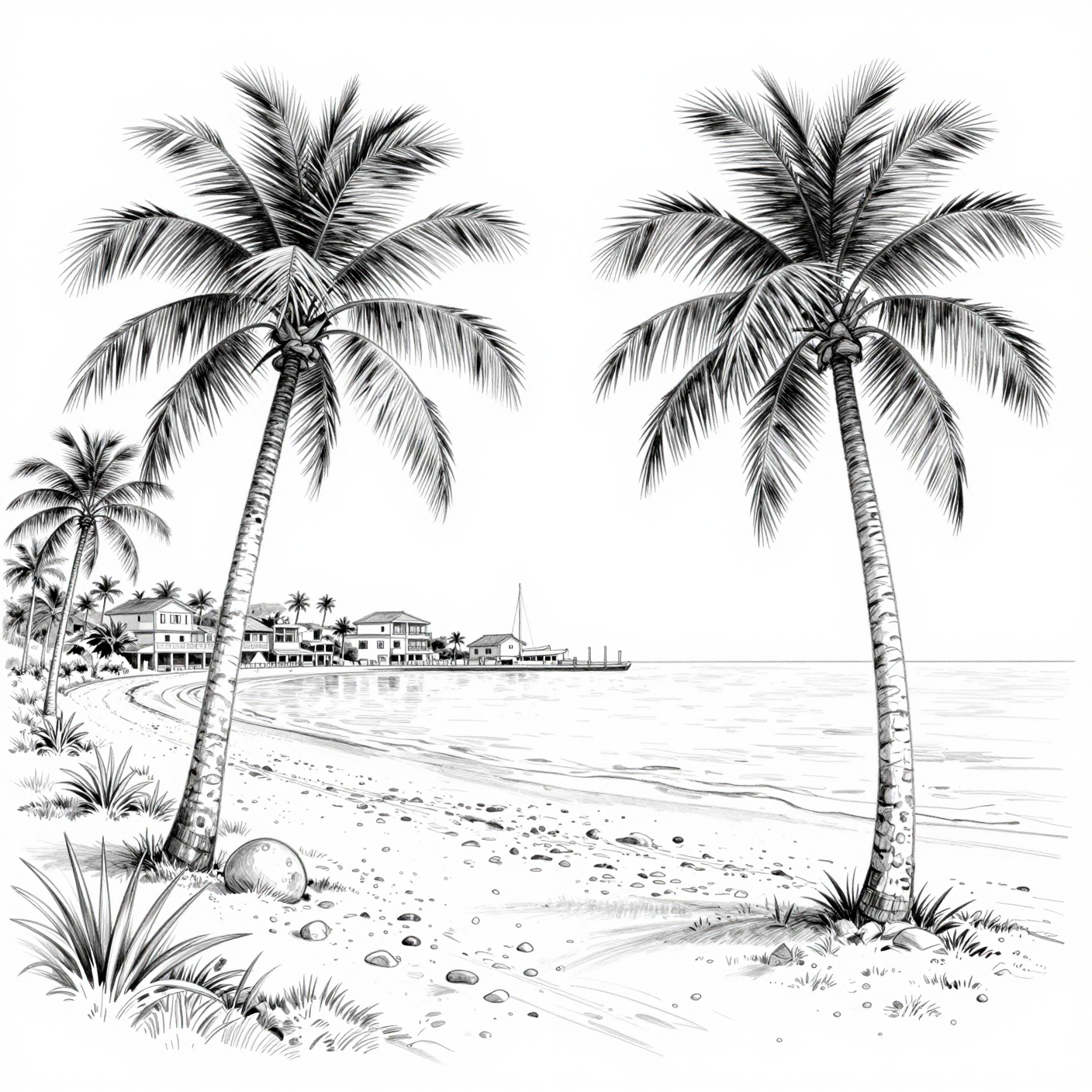 Line art pixels example