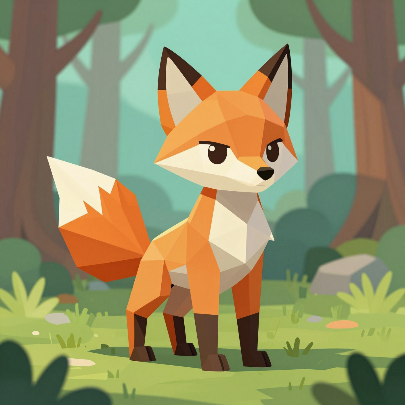 Lowpoly pixels example